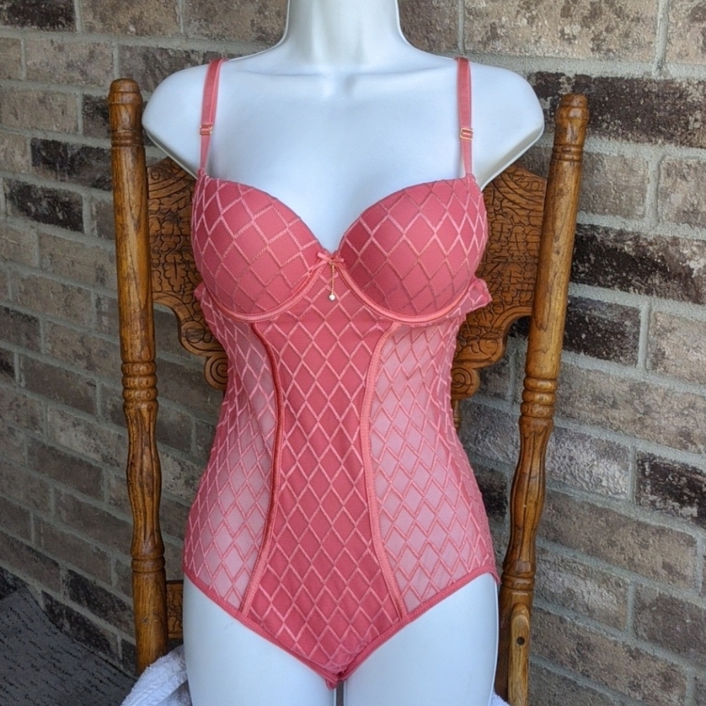 Pink sheer lingerie